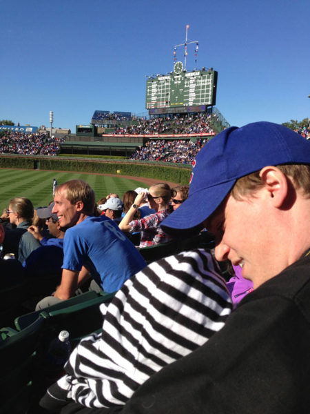 Father and Son Moment at the Ballpark (Wrigley)