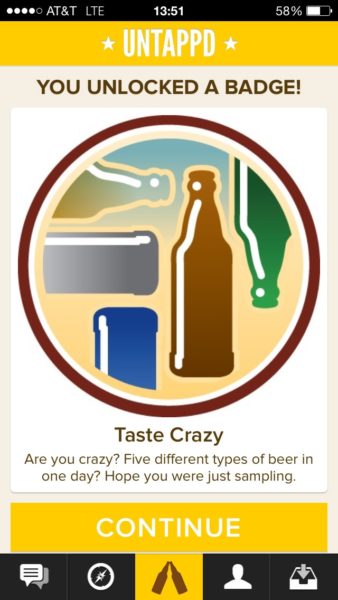 Untappd - Taste Crazy Badge