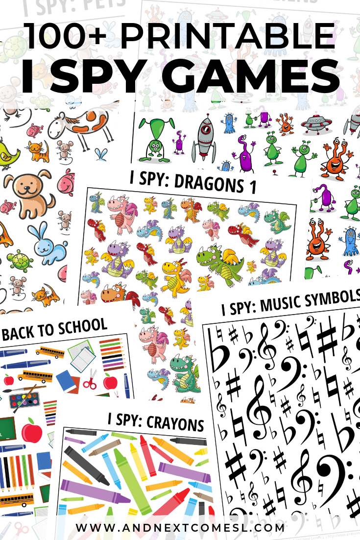 Back to School I Spy Games for Kids